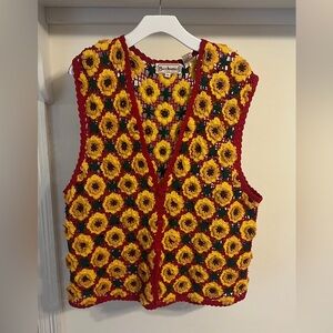 Bechamel Colorful Sunflower Crochet Top